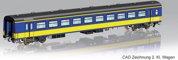 Piko 97630 - NS ICR Reisezugwagen 1.Klasse blau/gelb Ep.4