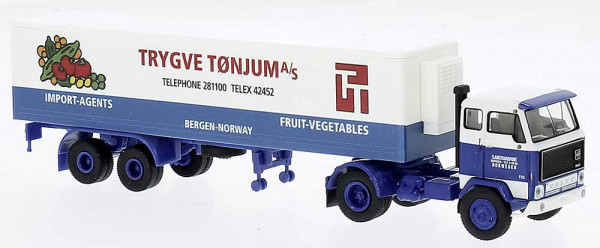 Brekina 85679 - Volvo F 89 Koffer-SZ 1972, Langtransport - Trigve Tonjum,