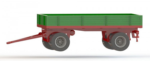 VK 06145 - Pritschenwagen (niedrig) grün-rot, Bausatz