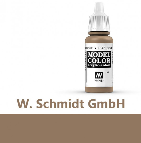 Vallejo 770875 - Model Color Farbe Beigebraun, Matt, 17 ml