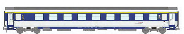 REE JM-042 - SNCF Corail Schlafwagen VU 1.Klasse A9c9x blau/weiss Ep.5-6, Mützen-Logo