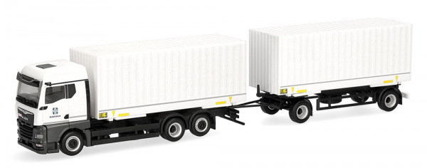 Herpa 747349 MAN TGX GM Wechselkoffer-Hängerzug "Bundeswehr/Fahrschule"