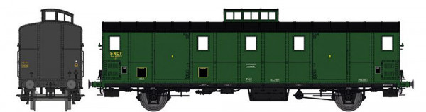REE VB-109S - SNCF Gepäckwagen OCEM30 "Toulouse" Ep.3, Dach schwarz, Decoder für Öffnen der Türen