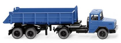 Wiking 067706- Magirus Deutz Hinterkippersattelzug brilliantblau