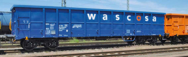 NME 554672 - WASCOSA Hochbordwagen Eanos 15,74m "WASCOSA", dkl.blau, geänd. Wag.nr., AC, FN Ep.6