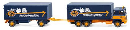 Wiking 045703 - Scania 111Kofferhängerzug ASG Bj.1974-80