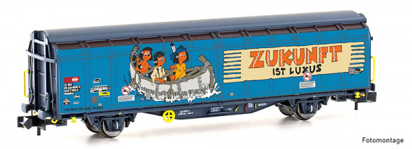 Hobbytrain H24670 - Schiebewandwagen Hbbillns SBB, Ep.VI Graffiti-Serie (8)