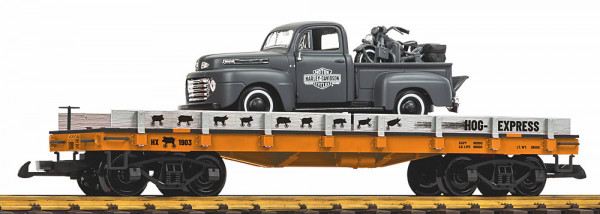 Piko 38984 - USA Autotransportwagen Hog Express mit Beladung Ford Pickup
