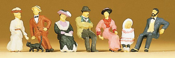 Preiser 12137 - Sitzende Personen um 1900 7 teilig
