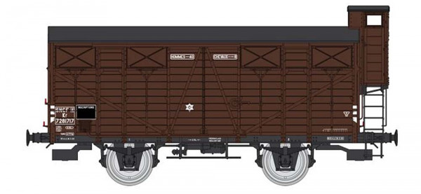 REE WB-691 - SNCF gedeckter Güterwagen OCEM19 Kf mit Bremserhaus Ep.3b, Sud-Ouest