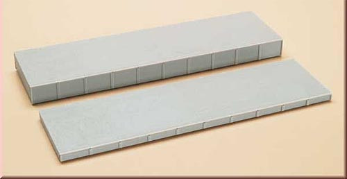 Auhagen 41608 - Bahnsteigteile 2 Stück je 205 x 56 x 15 mm (für Märklin-C-Gleis) zur Verlängerung de