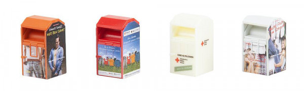 Faller 180341 - 4 Altkleidercontainer