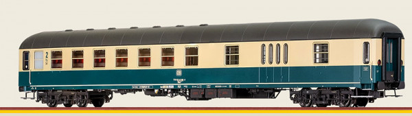 Brawa 58153 - DB Halbgepäckwagen BDm272 oceanblau/beige Ep.4, AC Analog BASIC+ LED