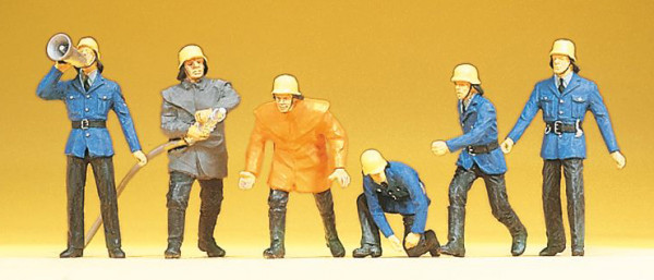 Preiser 14201 - Feuerwehrmänner 6 teilig