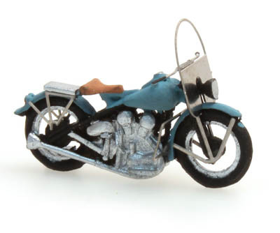 Artitec 387.04-BL - Motorrad U.S.A. Zivil Blau Fertigmodell