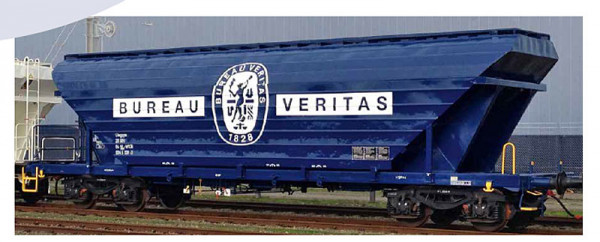 NME 513608 - Bureau Veritas Getreidewagen Uagpps 80m³ "Bureau Veritas", dunkelblau Ep.6