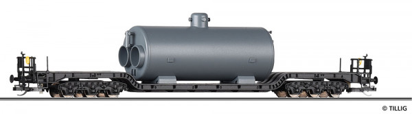 Tillig 95015 - DR Tiefladewagen SSt 66 Ep.3, beladen mit Dampfkessel