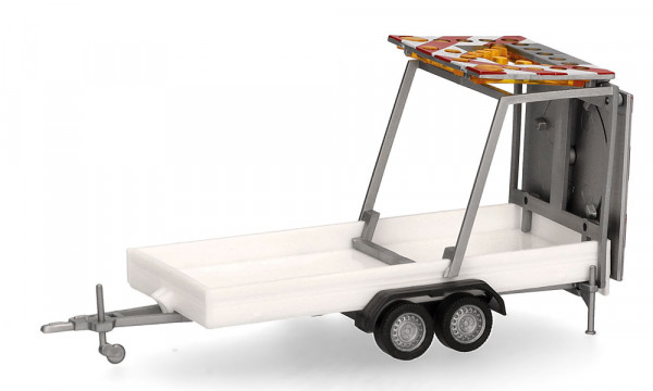 Herpa 052368-004 - Verkehrssicherungsanhänger 2achs, weiß