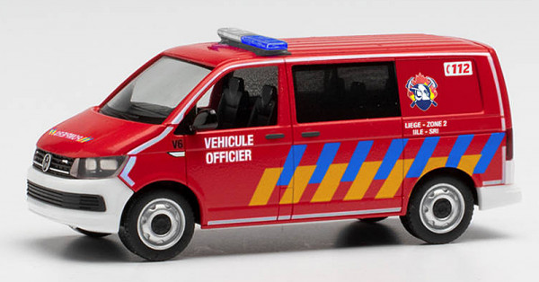Herpa 096287 - VW T6 Halbbus „Feuerwehr Lüttich“