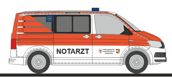 Rietze 53933 - Volkswagen T6 Notarzt Rettungsdienst Halle/Saale