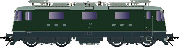 Lenz 40344-01 - SBB Elektrolok Re 4/4 II 11163, Ep.4, grün