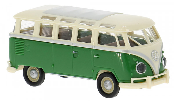 Brekina 31854 - VW T1b Samba, hellbeige/grün, 1960