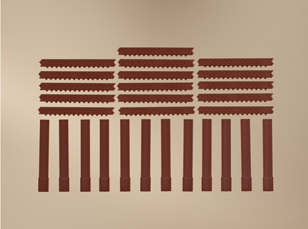 Auhagen 80410 - Säulen kurz und Ziegelfriese rot