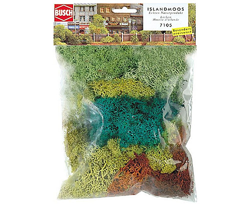 Busch 7105 - Islandmoos 70 g 4 Farben sortiert