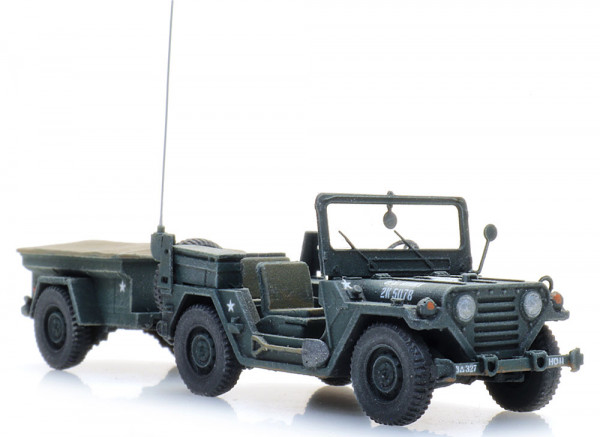 Artitec 6870569 - US M151 jeep + M416 trailer Forest green