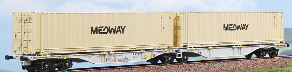 XT-Trains XT-2390000 - DB AG Containerwagen Sggmrss90`Ep. 6 der VTG, 2x Container "Medway"
