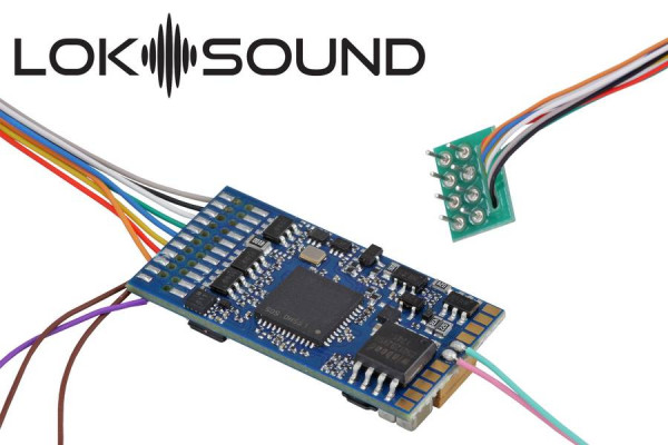 ESU 58410 - LokSound 5 DCC/MM/SX/M4 "Leerdecoder", 8-pin NEM652, mit Lautsprecher 11x15mm, Spurweite