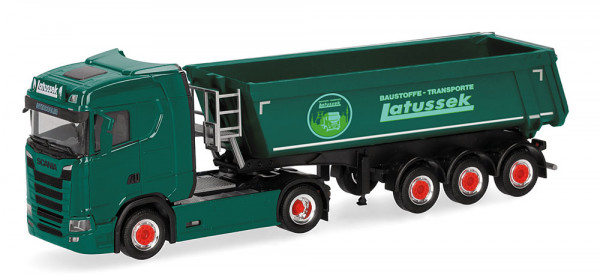 Herpa 320337 - Scania CS 20 ND Rundmulden-Sattelzug "Latussek"