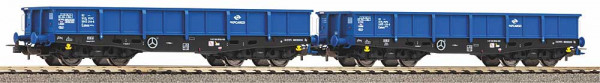 Piko 58285 - PKP Set 2-teilig Niederbordweagen 401Zp blau Ep.6, "PKP Cargo"