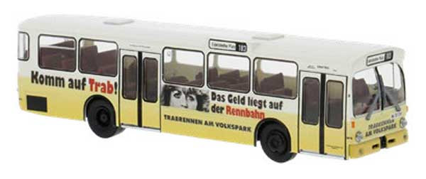 Brekina 50811 - Mercedes O 305 Stadtbus, 1972, HHA - Trabrennbahn,