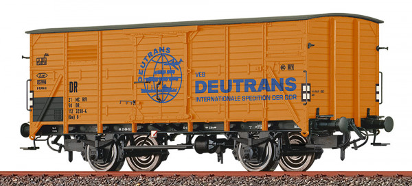Brawa 50968 - DR gedeckter Güterwagen Gw Ep.4, "Deutrans"