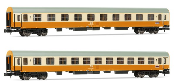 Arnold HN4370 -DR Set Reisezugwagen "Städte-Express" 2-teilig orange/beige Ep.4, 1x Ame + 1x Bme