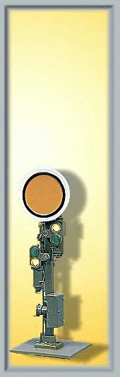 Viessmann 4406 - Form-Vorsignal Scheibe beweglich zwei beleuchtete Laternen Höhe 32 mm Vr0 Vr1