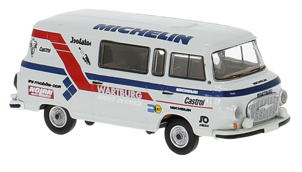 Brekina 30232 - Barkas B1000 Halbbus, "Wartburg Sport", modern