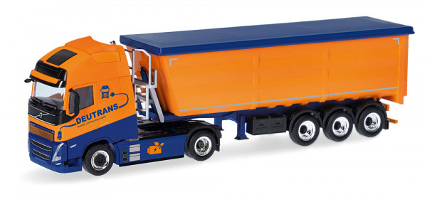 Herpa 318532 Volvo FH Globetrotter XL Electric Stahlmulden-Sattelzug "Deutrans"