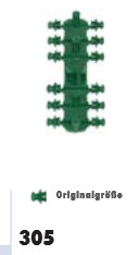 Sommerfeldt 305 - Isolator mit Querloch grün 3,8 x 3,6mm 24 St.