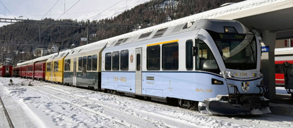 Bemo 7344124 - RhB ABe 8/12 3514 "Ahnenzug" Kurvensound