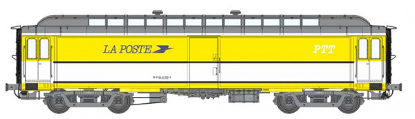 REE VB-262 - SNCF Güterwagen OCEM 16m Pantin PAZ Spandrel gelber und weißer Gummischutz LA POSTE Ep.