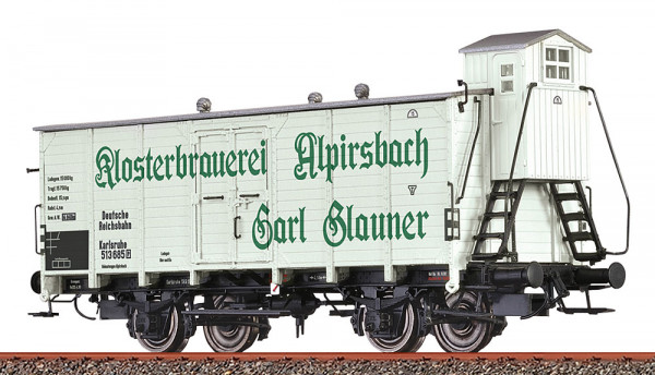 Brawa 49879 - DRG gedeckter Güterwage mit Bremserhaus Ep.2, "Alpirsbach"