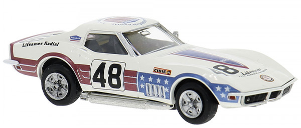 Brekina 19985 - Chevrolet Corvette C3, 1971, Greenwood, #48, 1:87