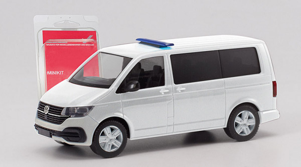 Herpa 013895 - Minikit VW T 6.1 Bus mit Hänsch DBS 5000, weiß
