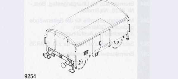 Weinert 9254 - Güterwagenzurüstteile