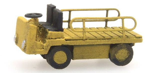 Artitec 322.011 - Elektro-Bahnsteigkarre gelb, Fertigmodell aus Resin, lackiert