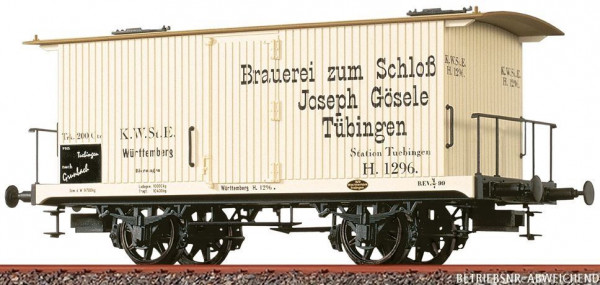 Brawa 47731 - KWSTE gedeckter Güterwagen Ep.1, "Brauerei zum Schloß"