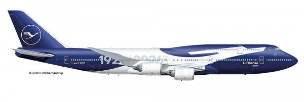 Herpa 539500 Lufthansa Boeing 747-8 Intercontinental "100 Jahre"