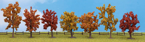 Noch 25070 - Herbst-Bäume, 80 - 100 mm, 7 St. H0/TT/N/Z